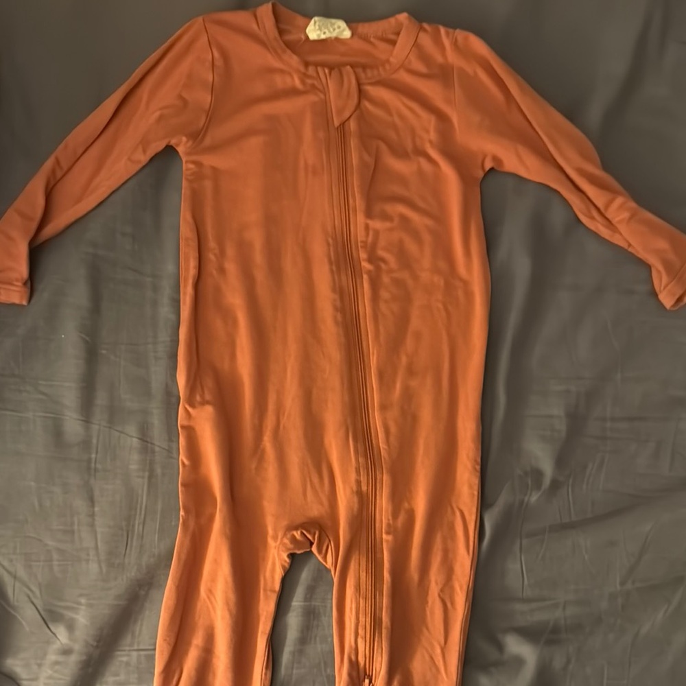 Orange One Piece with Long Sleeves